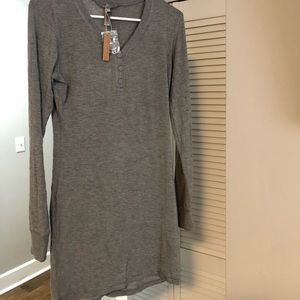 SKIMS SLEEP HENLEY DRESS SIZE MEDIUM BRAND NEW